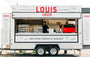 Exterior of the Louis by Louis Sergeant food truck in Porirua.