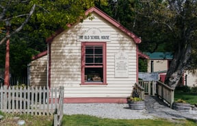 Close up of the Old School House building.