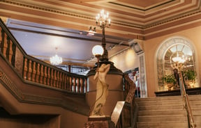 The staircase.
