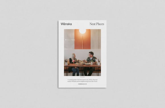 The front cover of the new Neat Places Wanaka pocket guide.