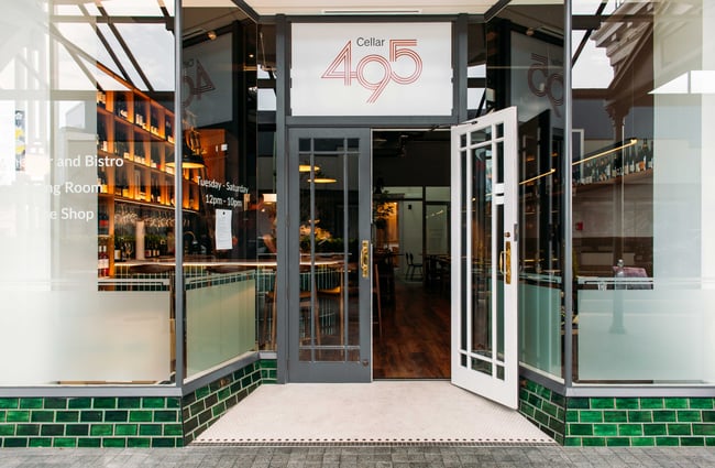 The entrance to Cellar 495 in Hastings.