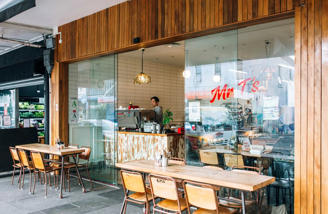 Exterior view of Mr T's Baked Goods and Eatery in Auckland.