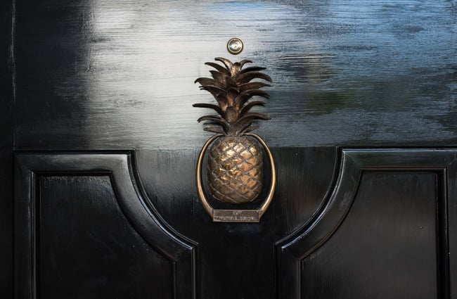Pineapple door knocker.