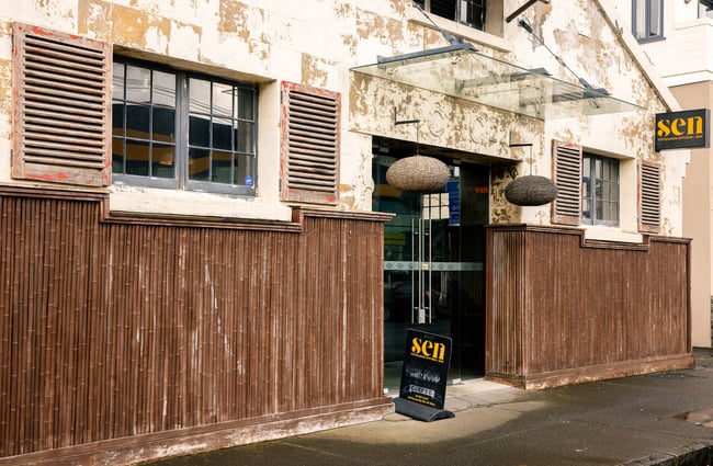 The front door leading to Sen Kitchen in Auckland.