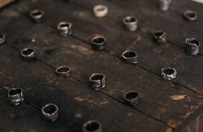 Close up of rings.