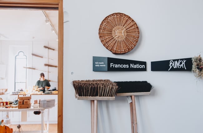 Entrance to Frances Nation at the Christchurch Arts Centre.