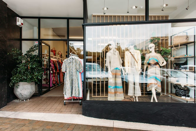 A window display at Diahann Boutique Havelock North.