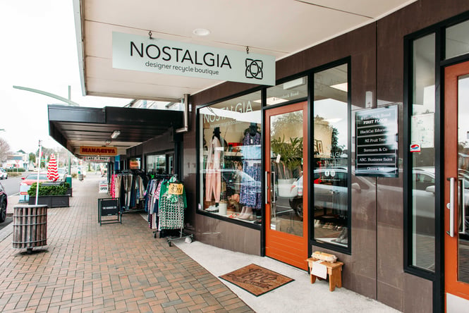 The entrance to Nostalgia Boutique.