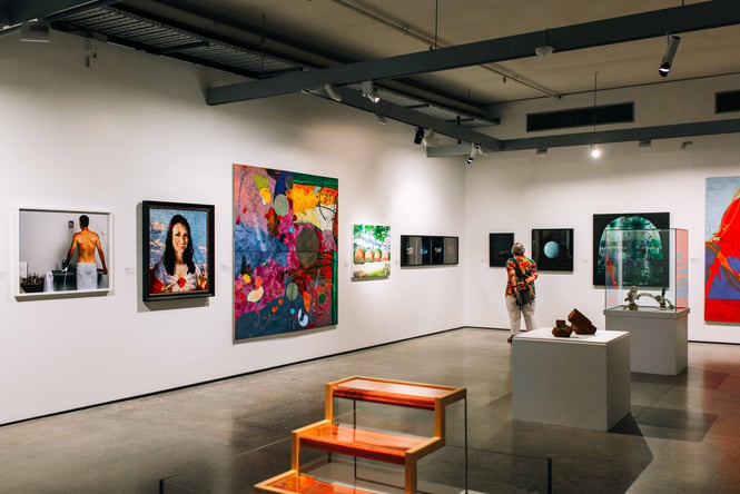 The gallery of Pātaka Art + Museum.