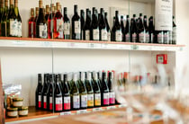 Rows of Decibel Wines on shelf