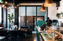The bright interior of Lot 2 cafe in Havelock North.