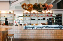 The bright and beautiful counter at St Martha In Havelock North.