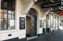 The Oamaru stone exterior of Toitoi in Hastings.