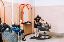 Women receiving treatment at Lab Brows and Body Hamilton.