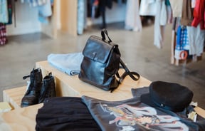 vintage handbag and clothing