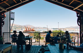 Lyttelton Coffee Co. balcony.