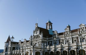 The Dunedin Railway Station.