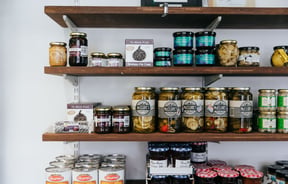 Pantry items for sale at Akaroa Butchery.