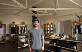 A photo of Dominic Ellett from Indigo and Provisions looking to camera.