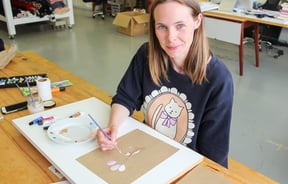Rachel from Twenty Seven Names painting.