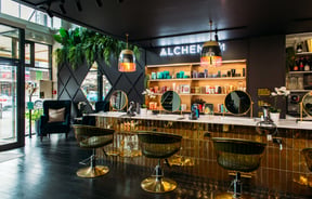 The busy nail and cocktail bar at Alchemy & I in Palmerston North.