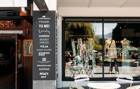 The entrance to Angel Divine in Queenstown.