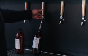 Beer being poured into riggers.