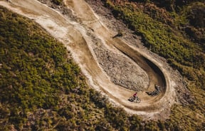 Bends in the tracks at Bike Glendhu.