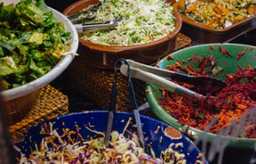 Bowls of food.