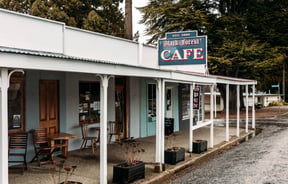 The exterior of Black Forest Cafe Naseby Central Otago.