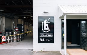 The outside of Brewaucracy, Hamilton.