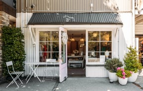 The quaint exterior of Bunnies in Arrowtown.