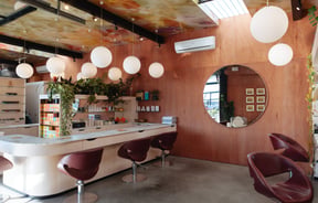 The interior of Dry and Tea.
