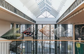 A featured exhibition in the foyer.