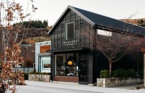 The black exterior of Folklore Fine Goods Clyde Central Otago.