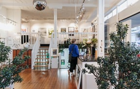 Inside the gallery.