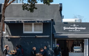The front of the cafe.