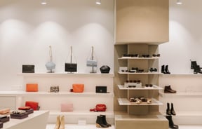 Shoes and bags on display at Head Over Heels in Christchurch.