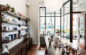 The front window inside Iris Store + Studio in Wellington.
