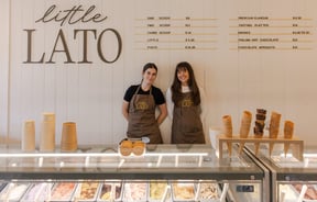 Two women behind the counter at Little Lato.