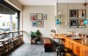 The window seat inside Margot Wellington.