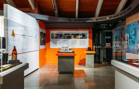 An exhibition inside New Zealand Police Museum.