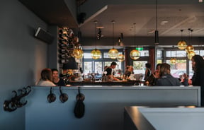 Customers dining inside No.7 Balmac.