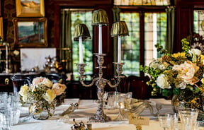 A table setting in the dining room.