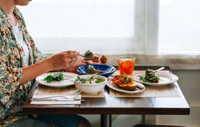 A plate of food on a table.
