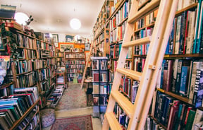 Books on display.