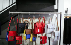 Bags on display.