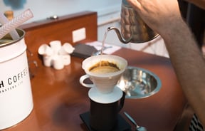 A coffee being made.