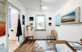 The inside of Stardust Gallery Naseby Central Otago.
