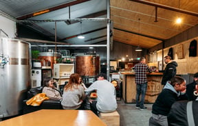 The inside ofS tation Brewing Alexandra Central Otago .